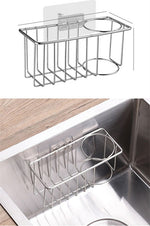 Stainless Steel Sink Hanging Basket Storage Drain Rack Kitchen Rack Sink Sink Hanging Basket Storage Rack Non-Magnetic