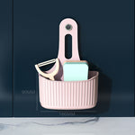 Wall-mounted Hanging Bag Kitchen Sink Sponge Storage Hanging Basket Adjustable Snap Button Type Drain Rack Faucet Storage Basket