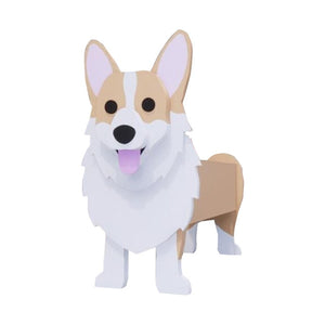 Cute Funny Creative Dog Planter Animal Shaped Cartoon Succulent Planter Wooden Flower Pot Decor Succulent Planter Pottery