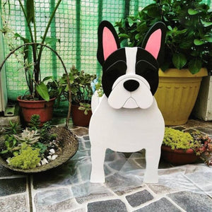 Cute Funny Creative Dog Planter Animal Shaped Cartoon Succulent Planter Wooden Flower Pot Decor Succulent Planter Pottery