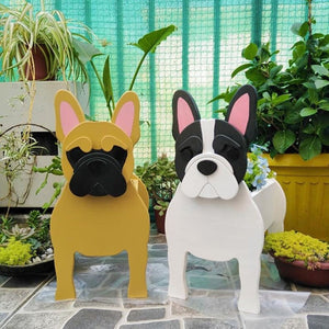Cute Funny Creative Dog Planter Animal Shaped Cartoon Succulent Planter Wooden Flower Pot Decor Succulent Planter Pottery