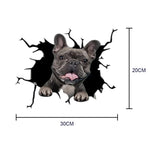 Funny dog in the crack  Vinyl Car Stickers Decals Motorcycle Accessories Car-Window Decorative Goods  PVC Decorative 2021 New
