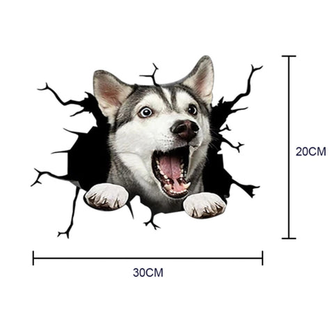 Funny dog in the crack  Vinyl Car Stickers Decals Motorcycle Accessories Car-Window Decorative Goods  PVC Decorative 2021 New