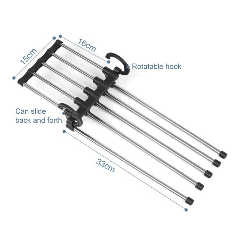Multifunctional Clothes Hanger Storage Pants Cloth Hangers Storage Rack Multilayer Cloth Hanger Closet Organizer