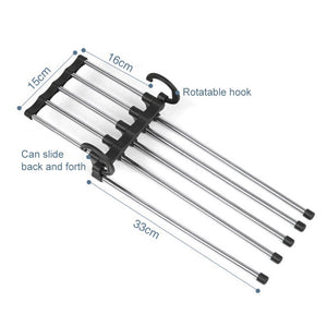 Multifunctional Clothes Hanger Storage Pants Cloth Hangers Storage Rack Multilayer Cloth Hanger Closet Organizer