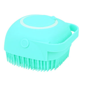 Pet Dog Bath Brush Comb Pet Massage Brush Soft Silicone Dogs Cats Grooming Cmob Dog Pet Supplies Shampoo Container Brush