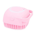 Pet Dog Bath Brush Comb Pet Massage Brush Soft Silicone Dogs Cats Grooming Cmob Dog Pet Supplies Shampoo Container Brush